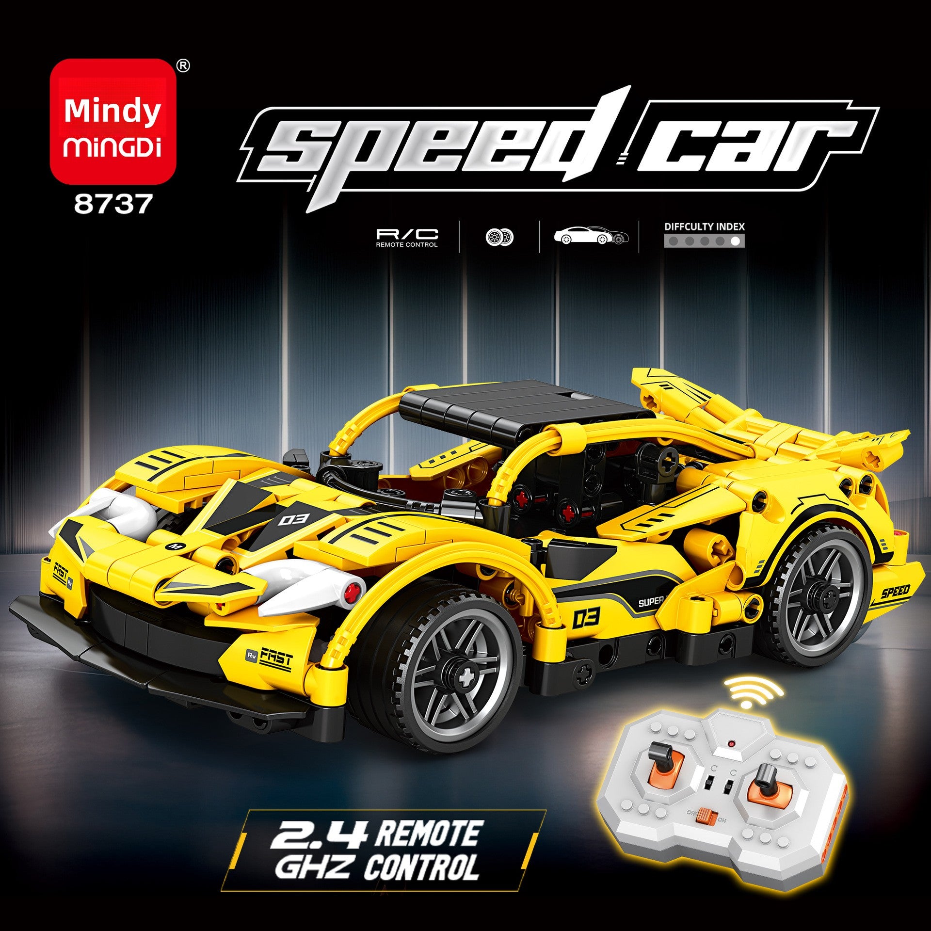 Mingdi 2.4G Remote Control Building Blocks 99A Tank Military Model Compatible with Lego Assembly Children's Toys Student Gift