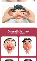 My Colleague Squeeze Toy Creative Office Funny Stress Relief Ornament Pimple Squeezing Slow Rebound Venting Big Eye Toy