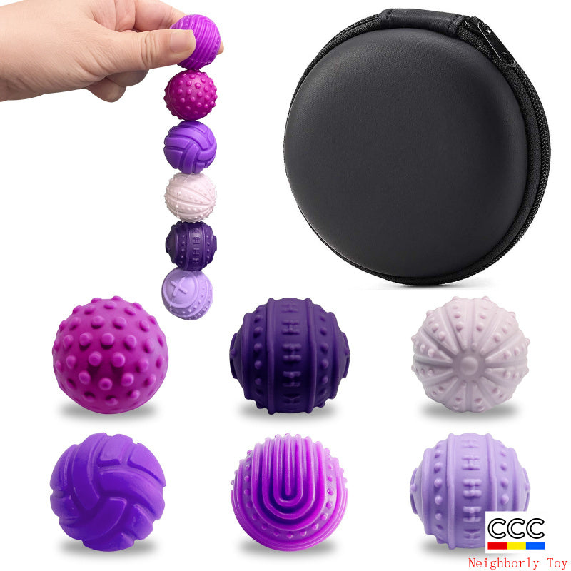 New Product Fidget Toys Sensory Magnetic Ball Stress Relief Toy Soft Silicone Texture Anxiety Ball