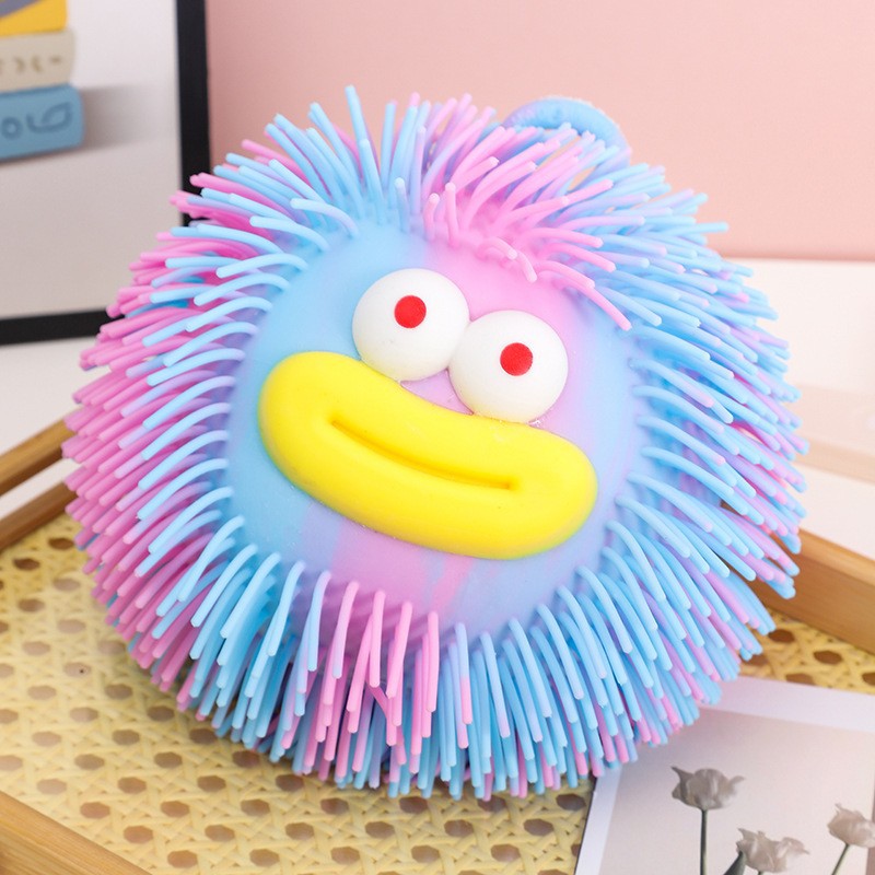 Creative Stress Relief Squeeze Toy Hot Fluffy Ball Soft TPR Big Mouth Vent Ball EDC Stress Relief Toy