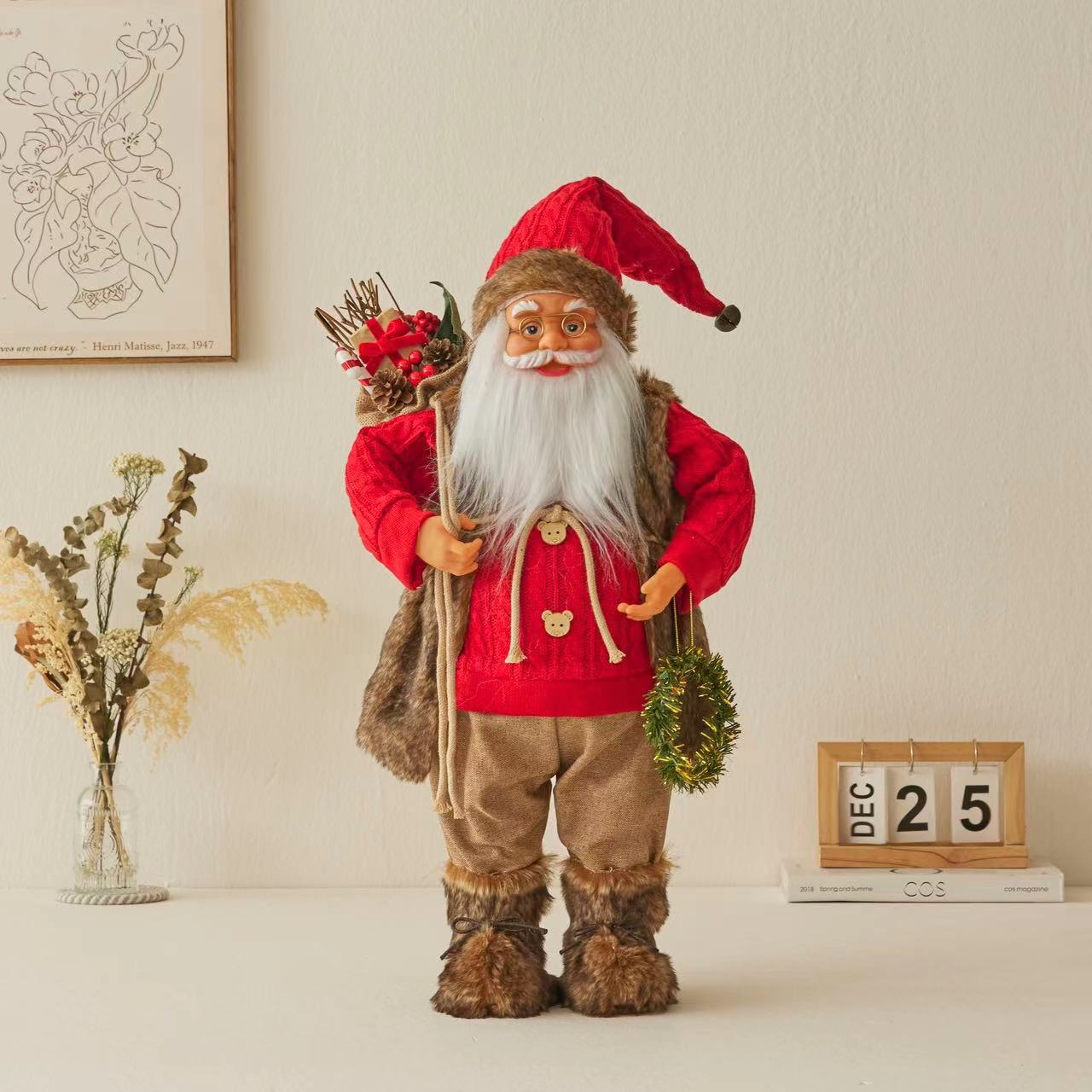 Cross-Border Christmas Santa Claus Figurine Christmas Decorations Christmas Doll Figurine Small Gift