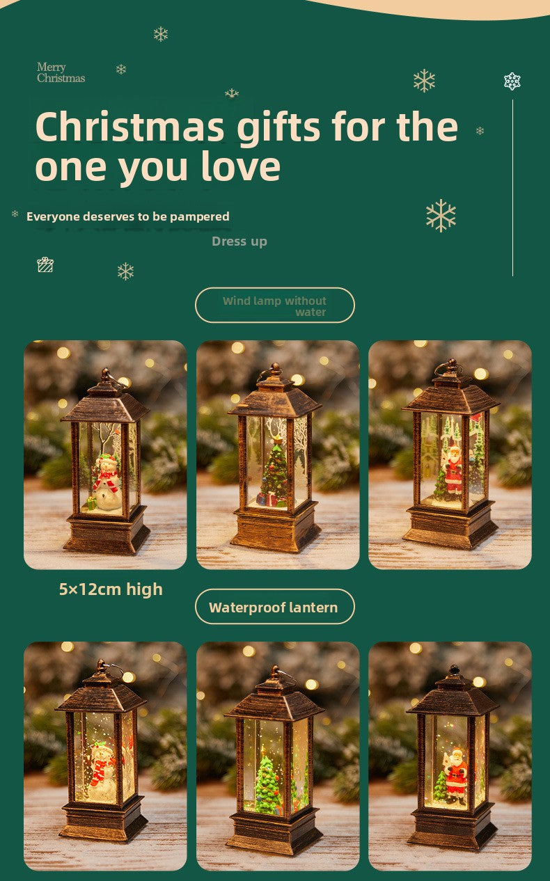 Christmas Decoration Wind Lamp Crystal Lamp Santa Claus Christmas Party Decoration Christmas Ornaments Christmas Gifts