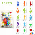 Cross-Border Hot Selling Luscious Suctions Sticky Music Children's Educational Sucker Soft Building Blocks Variety Assembling Science and Education Kindergarten Teaching Aids