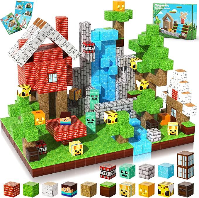 Cross-Border Amazon Hot Item Magnetic Building Magnetic Blocks Educational 3D Magnetic Pieces DIY Toys for Children