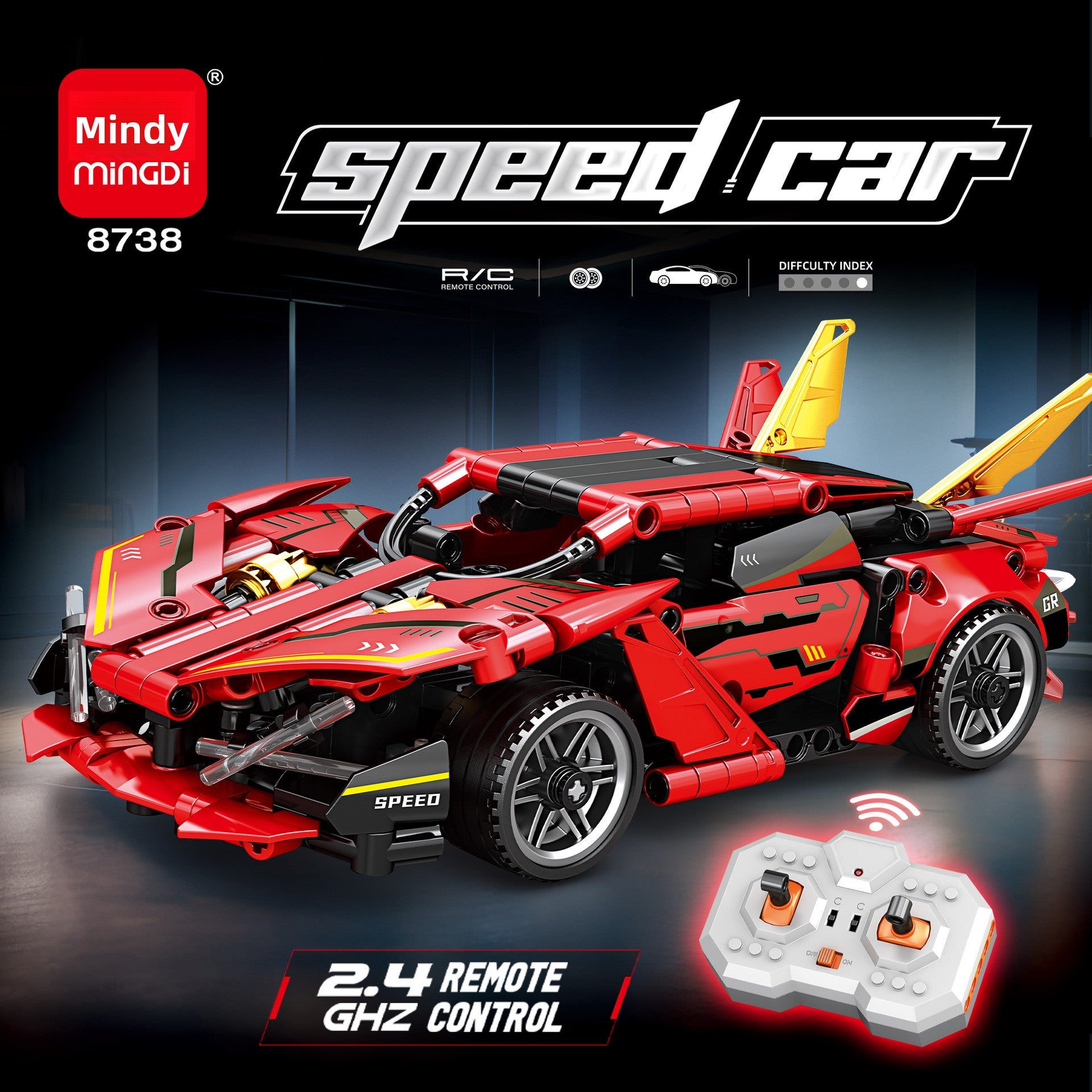 Mingdi 2.4G Remote Control Building Blocks 99A Tank Military Model Compatible with Lego Assembly Children's Toys Student Gift