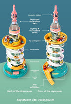 Children's Dinosaur Winding Road City Combination Track Car Adventure Parking Building Educational Toy for Boys