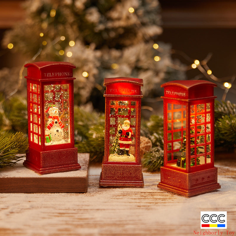 Christmas Decoration Wind Lamp Crystal Lamp Santa Claus Christmas Party Decoration Christmas Ornaments Christmas Gifts