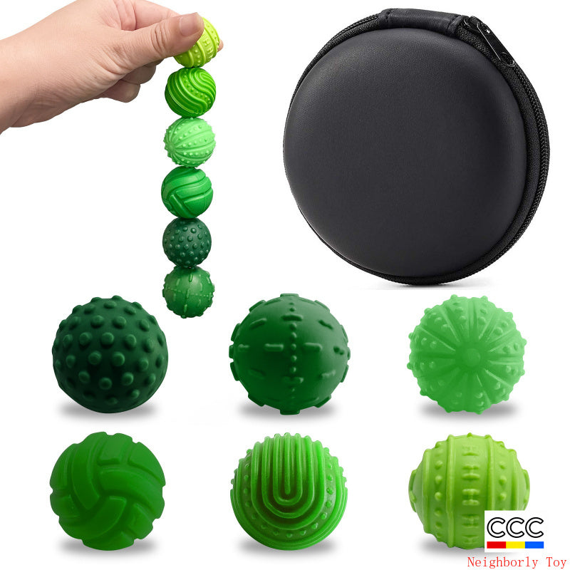 New Product Fidget Toys Sensory Magnetic Ball Stress Relief Toy Soft Silicone Texture Anxiety Ball