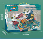 Children's Dinosaur Winding Road City Combination Track Car Adventure Parking Building Educational Toy for Boys