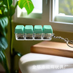 Stress Relief One-Line Four-Key Mechanical Keyboard Switch Tester Macaron Finger Squeeze Stress Relief Keychain