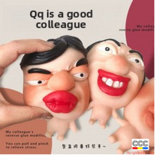 My Colleague Squeeze Toy Creative Office Funny Stress Relief Ornament Pimple Squeezing Slow Rebound Venting Big Eye Toy