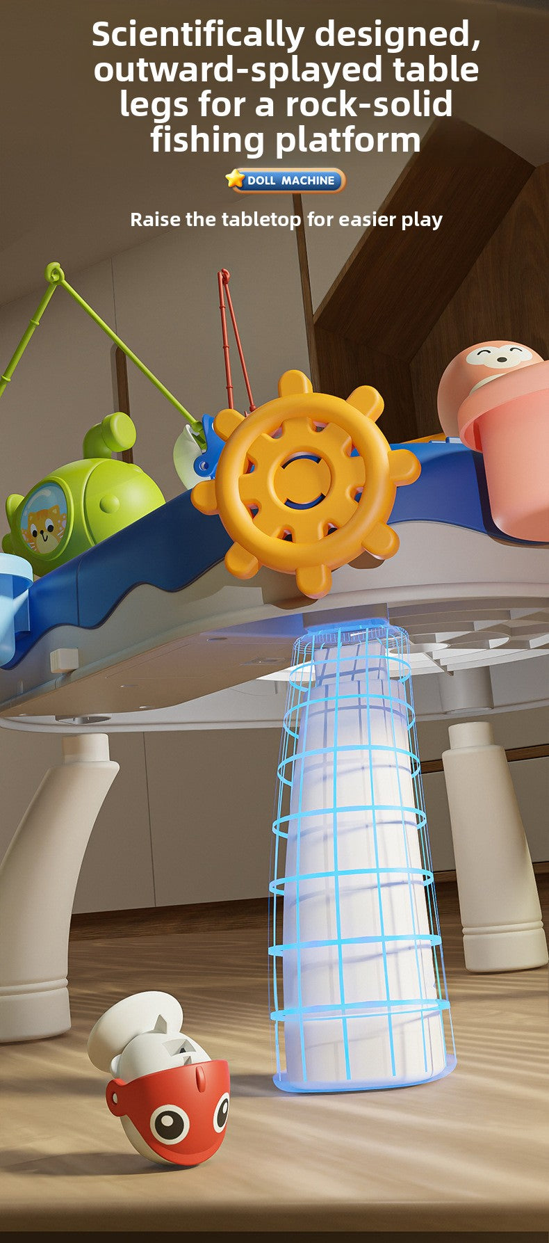 Children's Magnetic Fishing Toy Baby Early Education Educational Boys and Girls Electric Large Rotating Fishing Plate Parent-Child Interaction