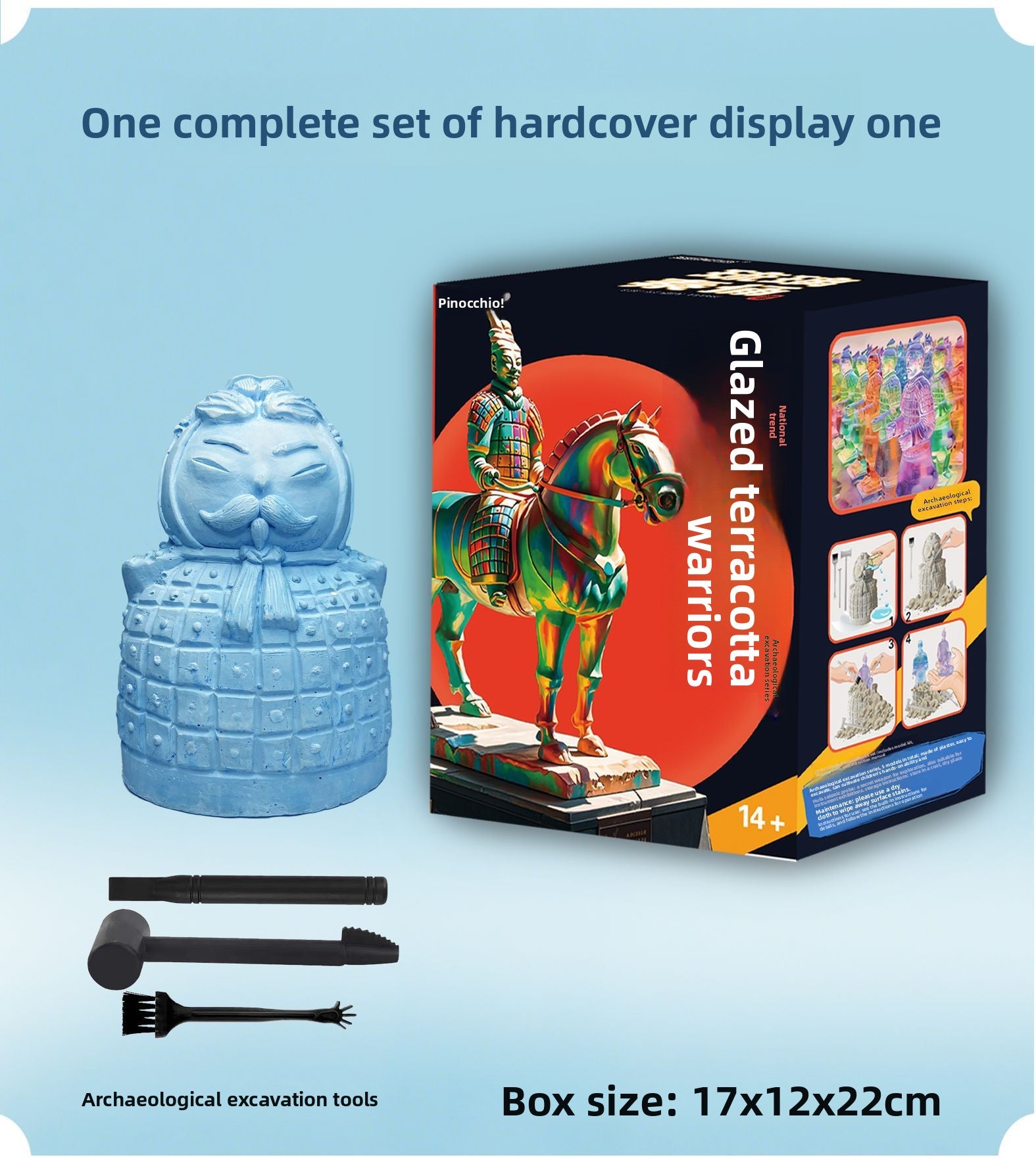 Qin Yong Terra Cotta Warriors and Horses Glazed Generals Kneeling Archers Official Figures Archaeological Model Set for Kids Educational Toy Collection