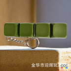 Stress Relief One-Line Four-Key Mechanical Keyboard Switch Tester Macaron Finger Squeeze Stress Relief Keychain
