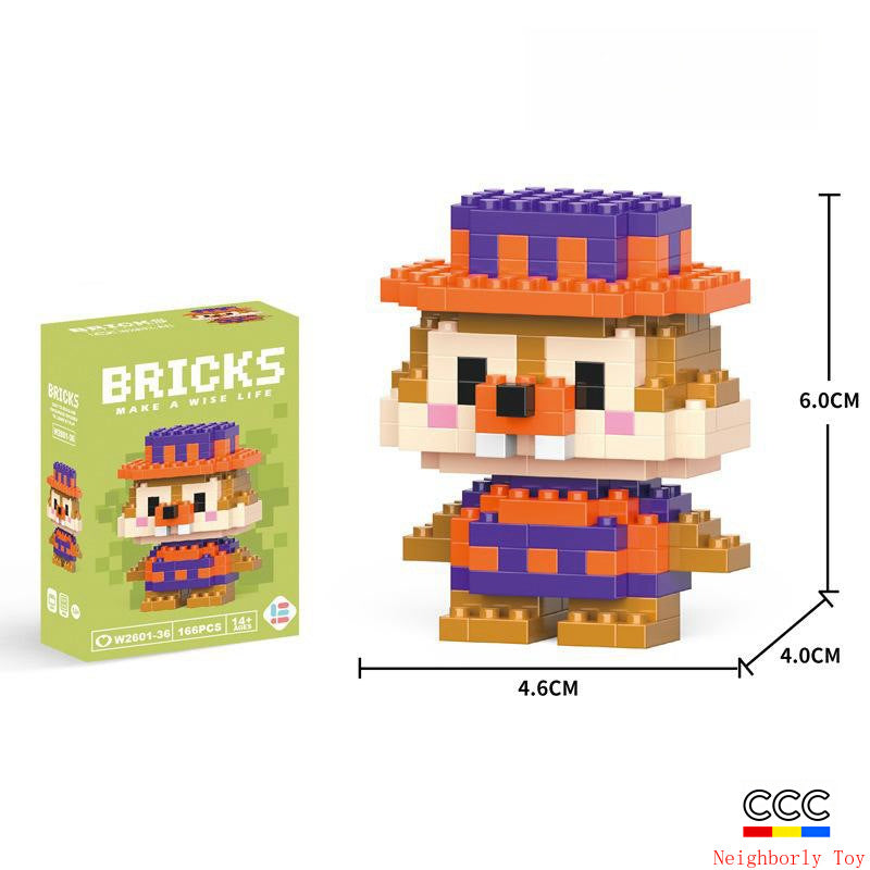 Compatible with LEGO Micro Particles Cartoon Doll Building Blocks Star Dew Puzzle Assembly Toys Cross-Border Stall Wholesale Gifts