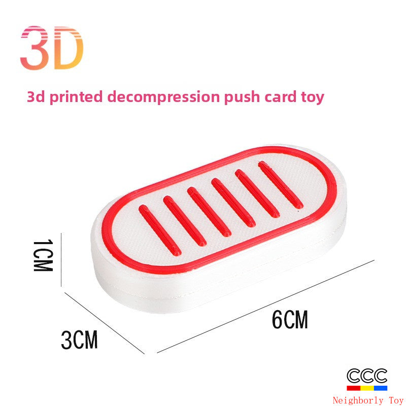 Hot Selling Children's 3D Printed Educational Magnetic Stress Relief Toy Push Card Finger Spinner Boys Handle Piece