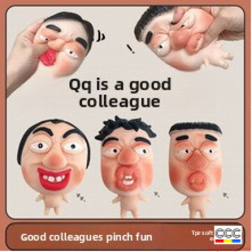 My Colleague Squeeze Toy Creative Office Funny Stress Relief Ornament Pimple Squeezing Slow Rebound Venting Big Eye Toy