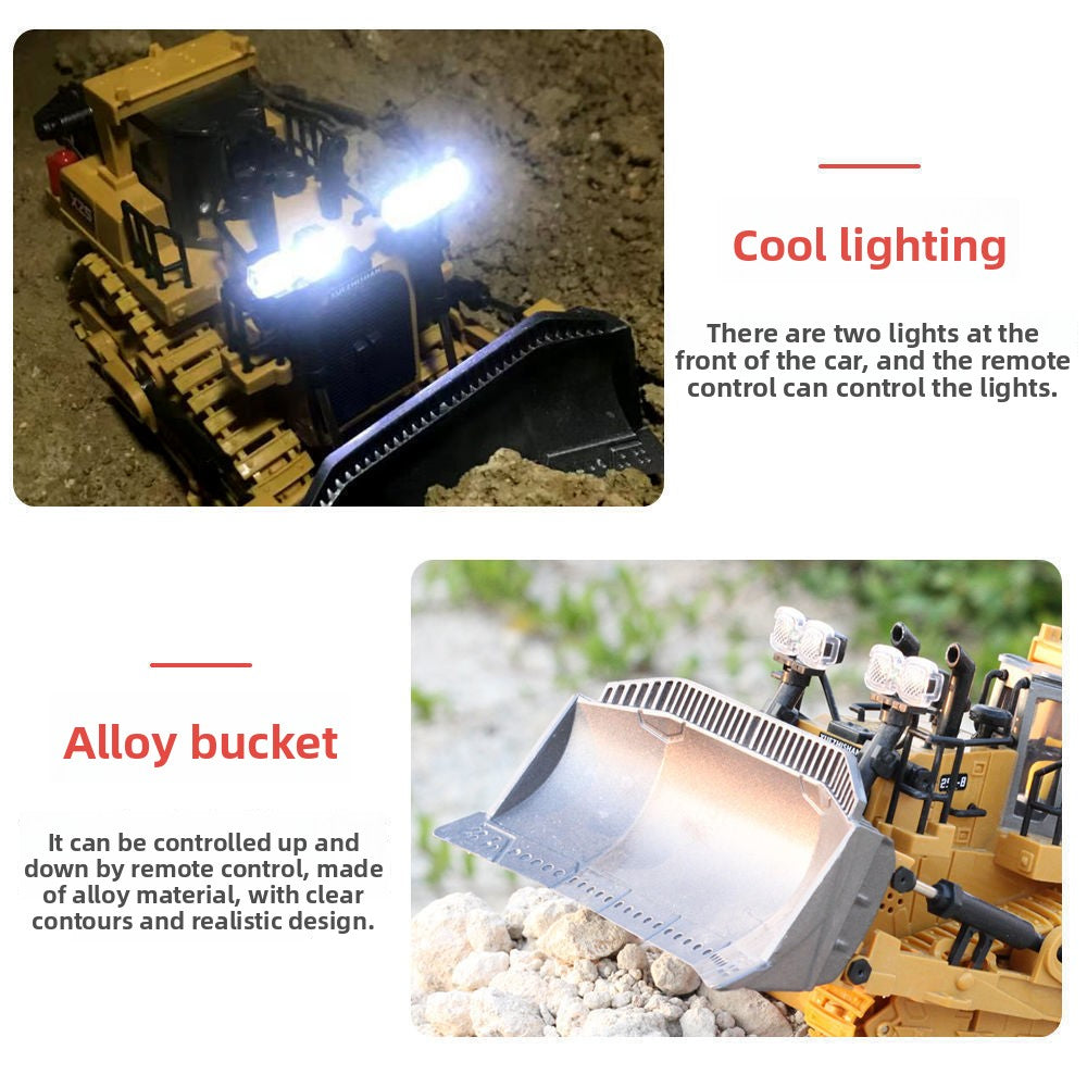 2.4G Alloy Remote Control Excavator Dump Truck Bulldozer Engineering Vehicle Toy Bilingual