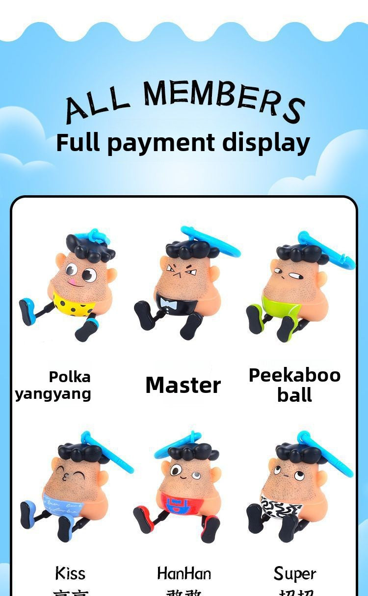 New Style Blackhead Pulling Stress Relief Pressure Reduction Toy Blackhead Pulling Beard Funny Key Chain Pendant Artifact