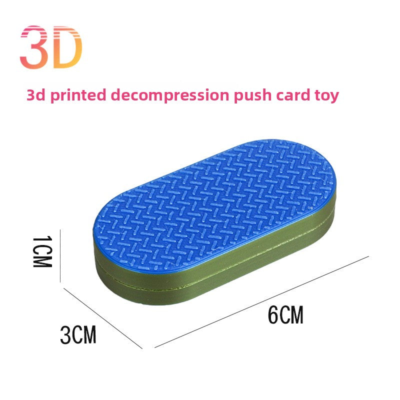 Hot Selling Children's 3D Printed Educational Magnetic Stress Relief Toy Push Card Finger Spinner Boys Handle Piece