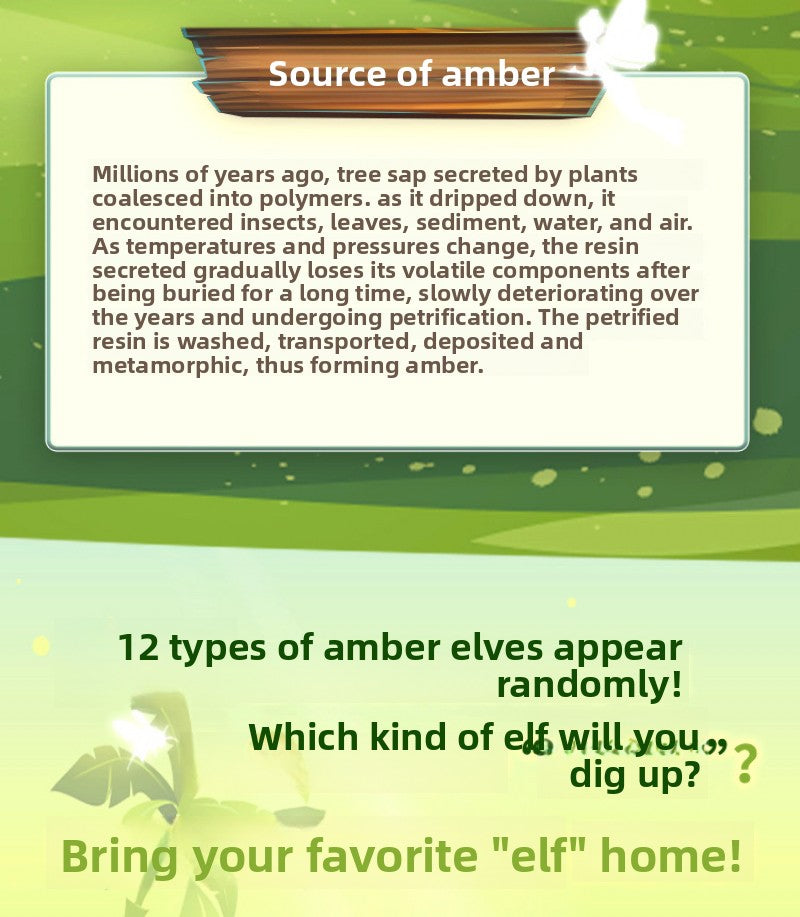 Amber Insect Sprite Archaeological Dig Blind Box - Kids Gem Exploration DIY Treasure Hunt Toy