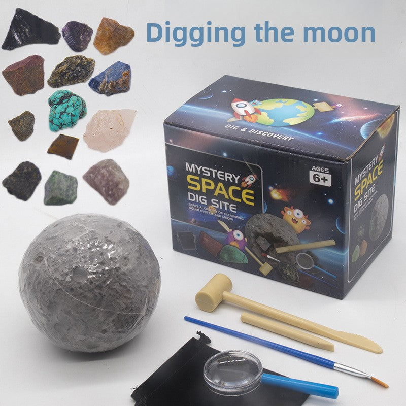 Colorful Gem & Dinosaur Fossil Archaeological Dig Blind Box - Kids DIY Educational Toy