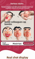 My Colleague Squeeze Toy Creative Office Funny Stress Relief Ornament Pimple Squeezing Slow Rebound Venting Big Eye Toy