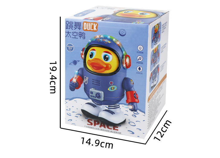 TikTok Same Style Electric Dancing Space Duck Music Light Little Cute Duck Baby Boy Children's Toy Internet Celebrity Cross-Border