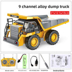 2.4G Alloy Remote Control Excavator Dump Truck Bulldozer Engineering Vehicle Toy Bilingual