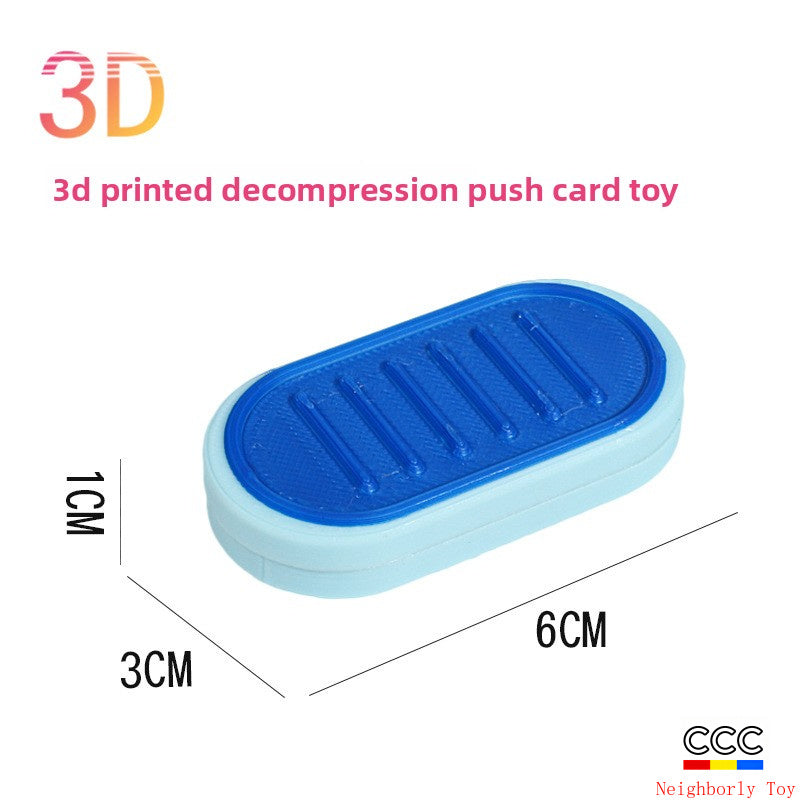 Hot Selling Children's 3D Printed Educational Magnetic Stress Relief Toy Push Card Finger Spinner Boys Handle Piece