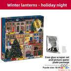 High Quality Galison Christmas Night 500 Piece Winter Lights Puzzle Adult Stress Relief Puzzle Christmas Gift