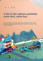 Children's Dinosaur Winding Road City Combination Track Car Adventure Parking Building Educational Toy for Boys