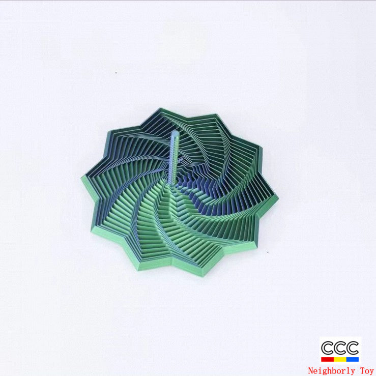 3D Printed Optical Illusion Folding Children's Educational Toy Polygonal Radish Tower Stress Relief Spiral Three-Dimensional Design Toy