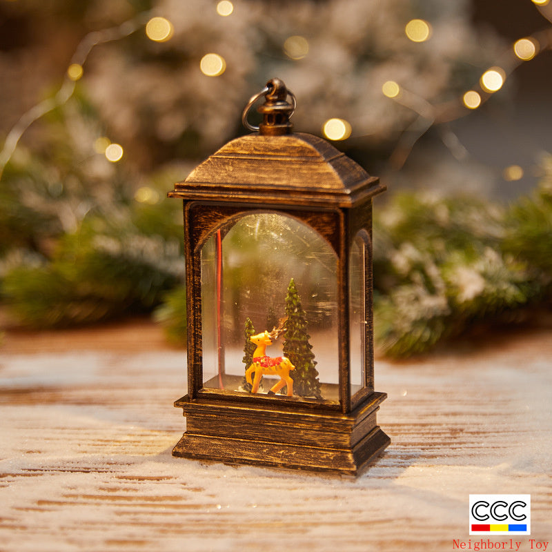 Christmas Decoration Wind Lamp Crystal Lamp Santa Claus Christmas Party Decoration Christmas Ornaments Christmas Gifts