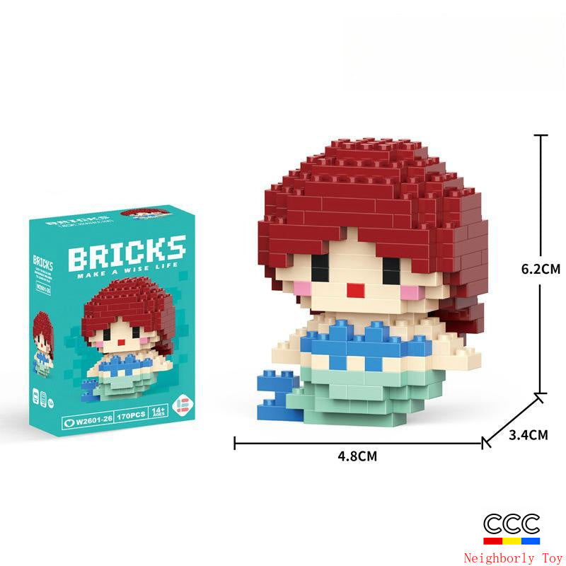 Compatible with LEGO Micro Particles Cartoon Doll Building Blocks Star Dew Puzzle Assembly Toys Cross-Border Stall Wholesale Gifts