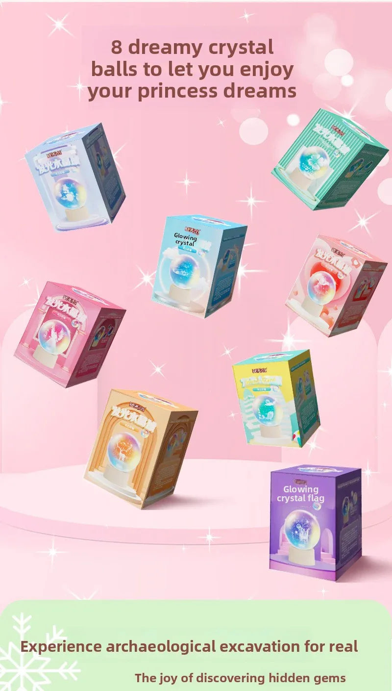 Dream Glow Crystal Archaeological Dig Blind Box - Girls DIY Treasure Hunt Toy