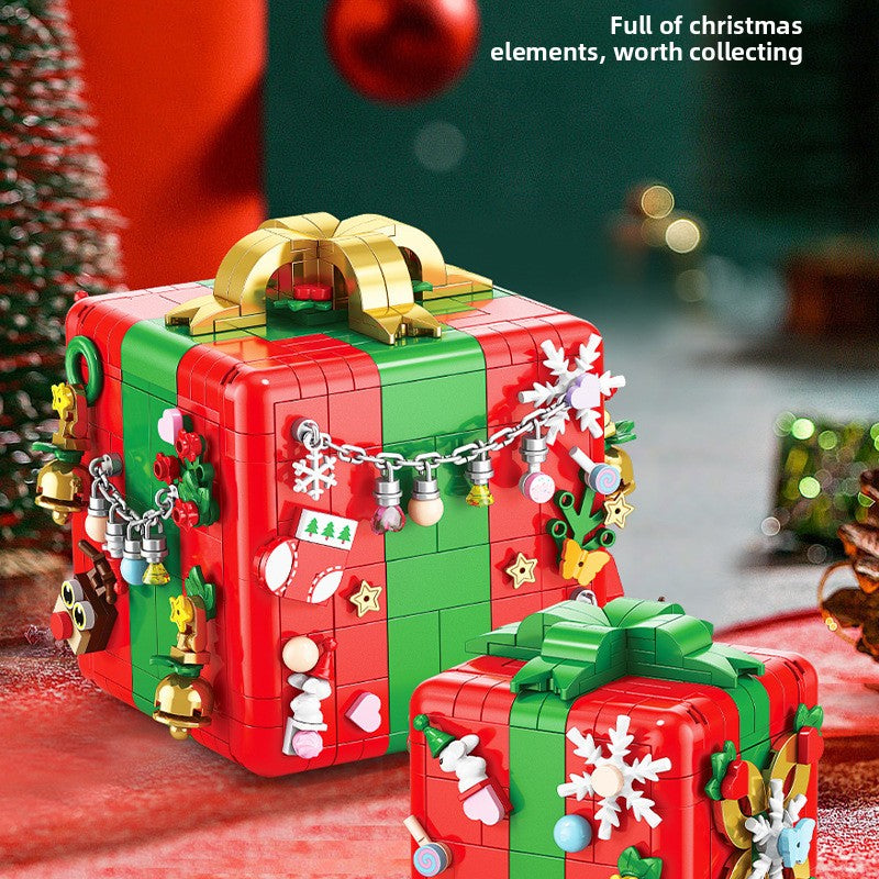 Compatible with LEGO Christmas Mechanism Box Santa Claus Building Blocks Toy Educational Assembly Gift for Men and Women Wholesale Dropshipping
