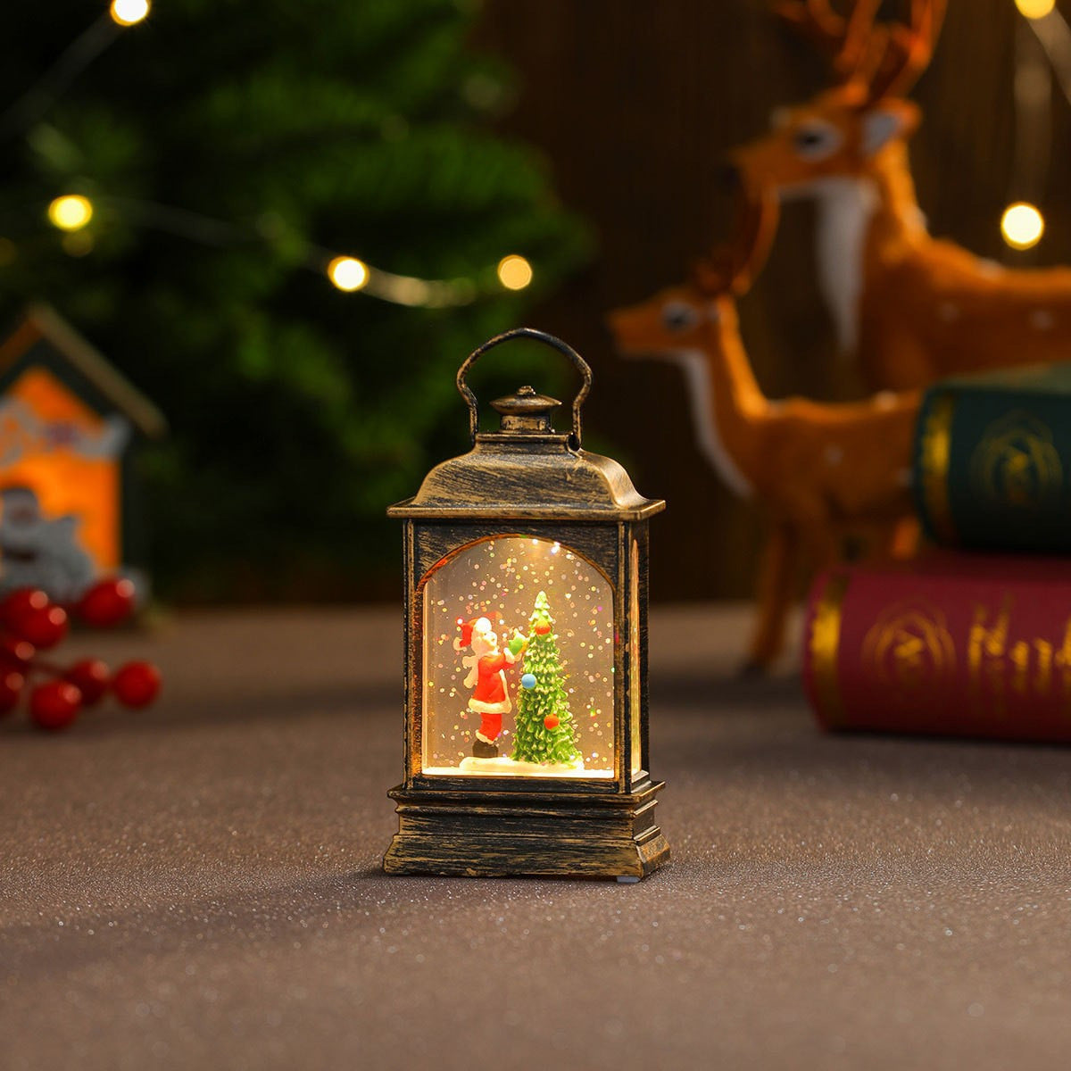 Christmas Decoration Wind Lamp Crystal Lamp Santa Claus Christmas Party Decoration Christmas Ornaments Christmas Gifts