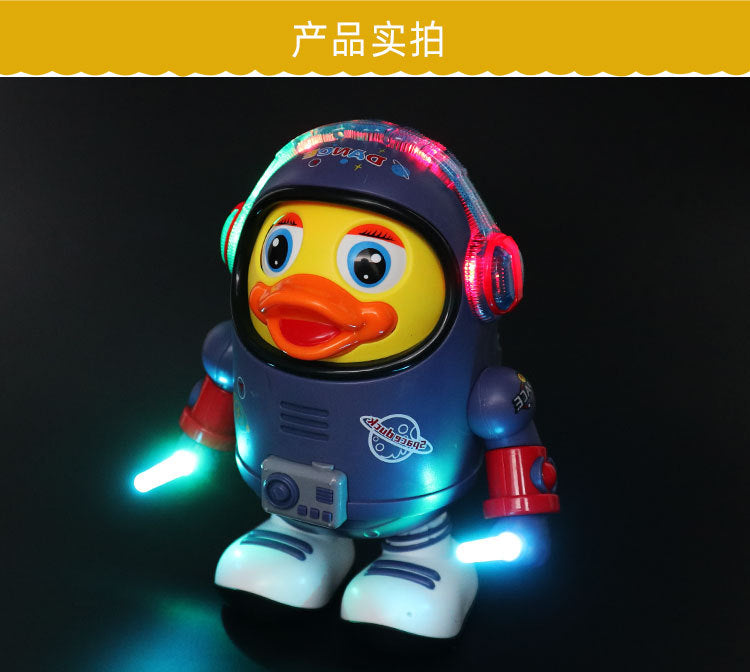 TikTok Same Style Electric Dancing Space Duck Music Light Little Cute Duck Baby Boy Children's Toy Internet Celebrity Cross-Border