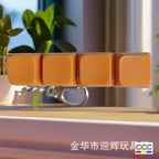 Stress Relief One-Line Four-Key Mechanical Keyboard Switch Tester Macaron Finger Squeeze Stress Relief Keychain