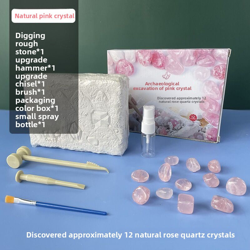 Colorful Gem & Dinosaur Fossil Archaeological Dig Blind Box - Kids DIY Educational Toy