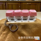 Stress Relief One-Line Four-Key Mechanical Keyboard Switch Tester Macaron Finger Squeeze Stress Relief Keychain