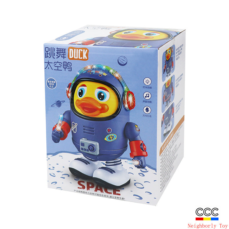 TikTok Same Style Electric Dancing Space Duck Music Light Little Cute Duck Baby Boy Children's Toy Internet Celebrity Cross-Border