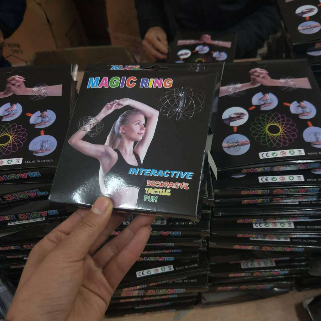 Magic Hand Ring Stress Relief Magic Hand Ring Ring Exercise Trick Toy Stress Relief Hand Ring Magic Fluid Hand Ring