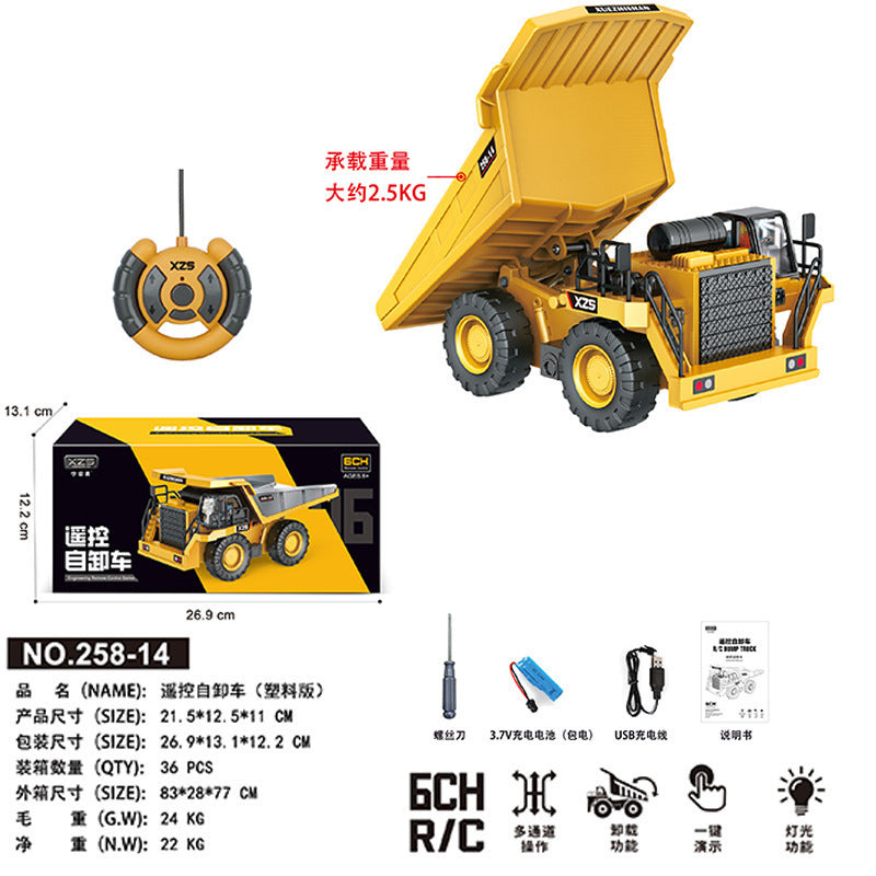 2.4G Alloy Remote Control Excavator Dump Truck Bulldozer Engineering Vehicle Toy Bilingual
