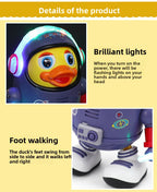 TikTok Same Style Electric Dancing Space Duck Music Light Little Cute Duck Baby Boy Children's Toy Internet Celebrity Cross-Border