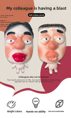 My Colleague Squeeze Toy Creative Office Funny Stress Relief Ornament Pimple Squeezing Slow Rebound Venting Big Eye Toy