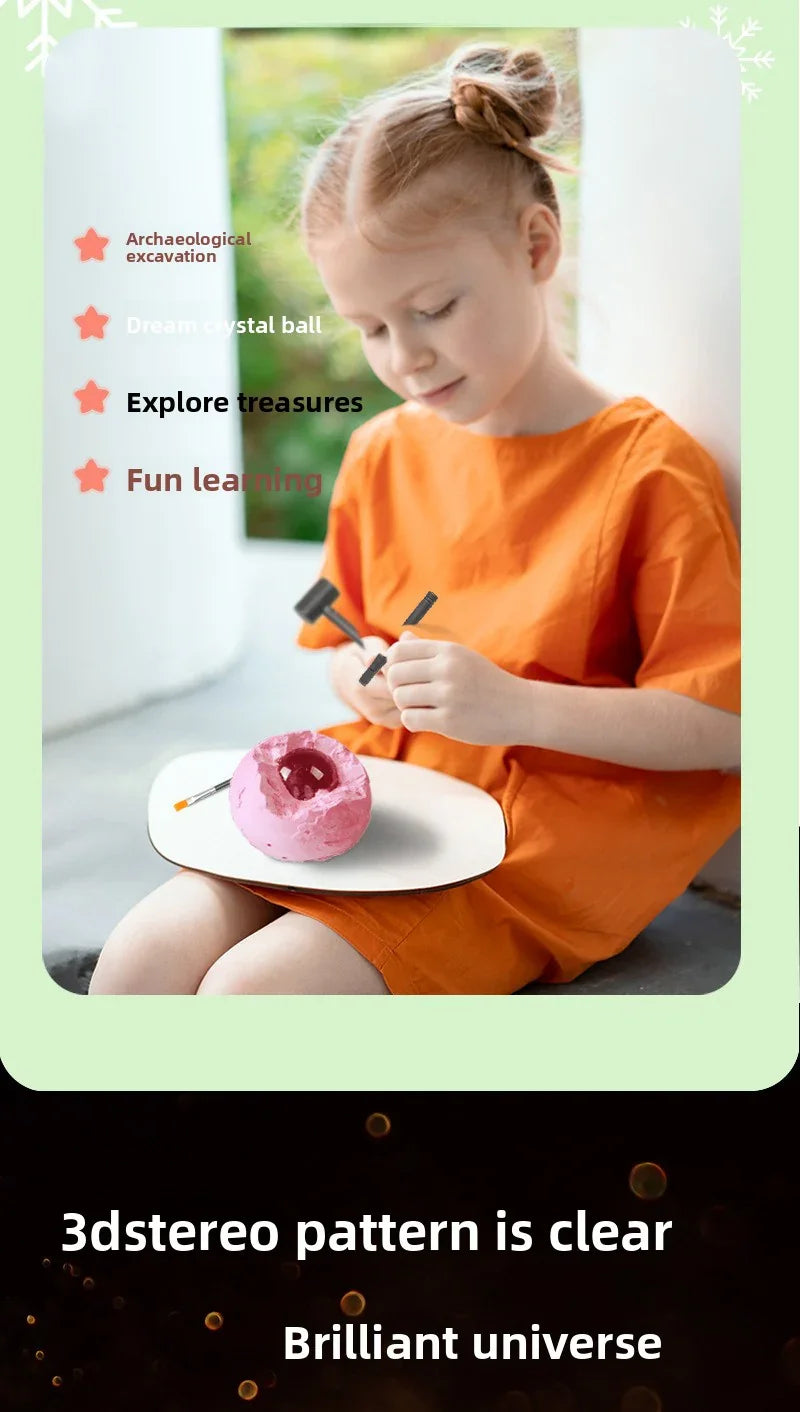 Dream Glow Crystal Archaeological Dig Blind Box - Girls DIY Treasure Hunt Toy