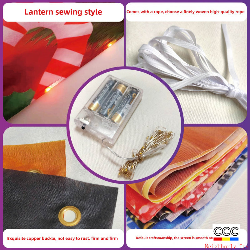 Cross-Border New Christmas Dessert Shop Background Banner Party Atmosphere Decoration Scene Setup Props Supplies