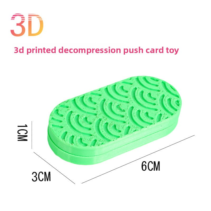 Hot Selling Children's 3D Printed Educational Magnetic Stress Relief Toy Push Card Finger Spinner Boys Handle Piece